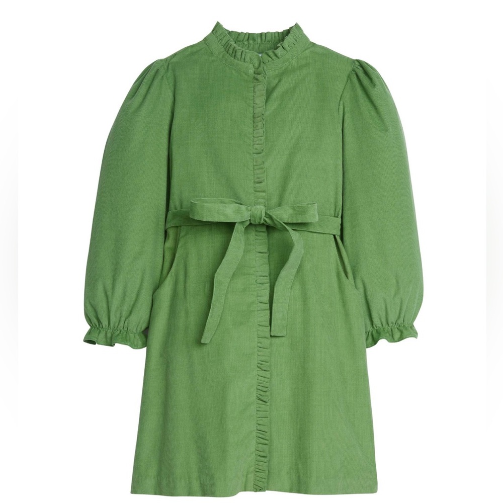 NWOT Little English Allie Dress in Watercress Corduroy, girls size 8